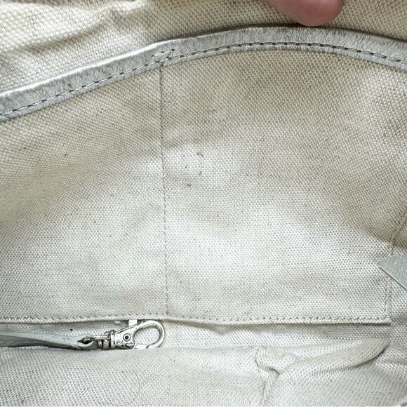 Michael Kors Metallic Silver Buckle Accent Hobo Shoulder Bag - Medium Size - Picture 13 of 13